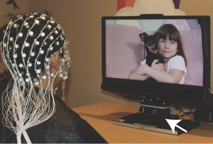 Child getting an EEG recording